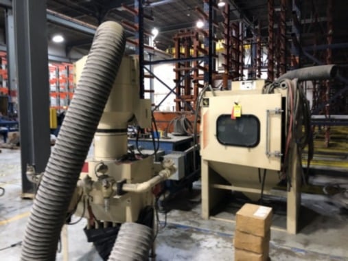 48" x 48" x 36" Empire #4848-SCR-9, Wire Air Blast Line, 900 cfm, 12 blast, dust collector - Image 7
