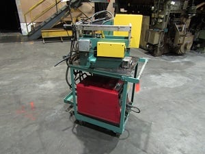 10" x .125" Iron Bay #MP-22, Coil End Joiner, shear on portable cart, tigtorch control, air operated - Image 3