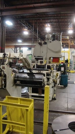 30" x 0.2" -.170" x 10000 lb. Rowe Feed Line, 30" x .170", L-R, Uncoiler, Roll Feeder Straighener w/ Peeler - Image 2