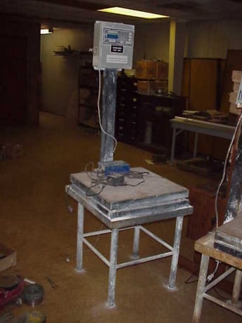 150 x 0.05 lb. Flex-weigh Corp/Rice Lake #DWM-IV, Scale, 24" x 24", On stand - Image 2