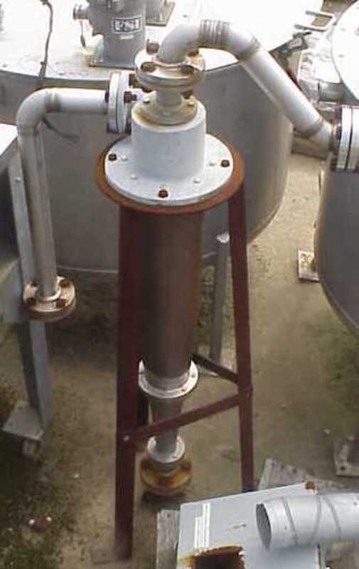 Krebbs Cyclone #P6-SS-1435, Hydro-cyclone, Carbon Steel Tripod Stand, 4' Length, 6' O.A.H, 100 GPM - Image 1