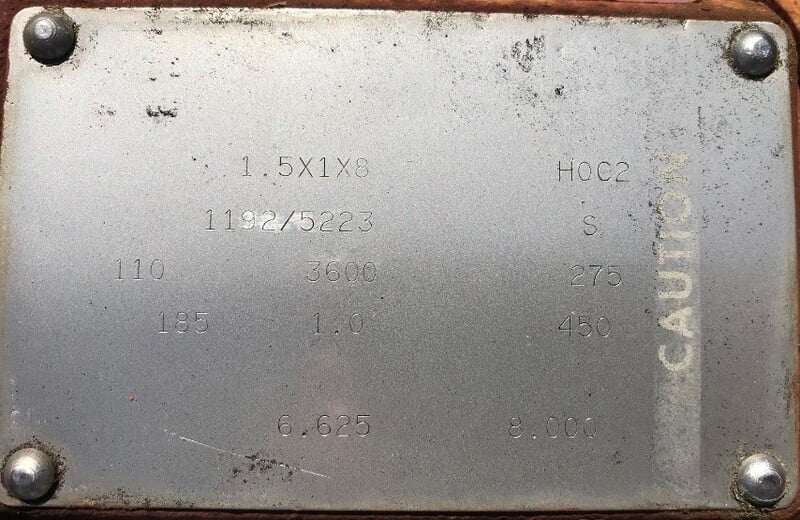 110 GPM @ 185' TDH, Ingersoll-Rand #HOC2, 1.5" x 1" x 8" Pump, Stainless Steel, 10 HP, 230/460V., 3500 RPM - Image 4