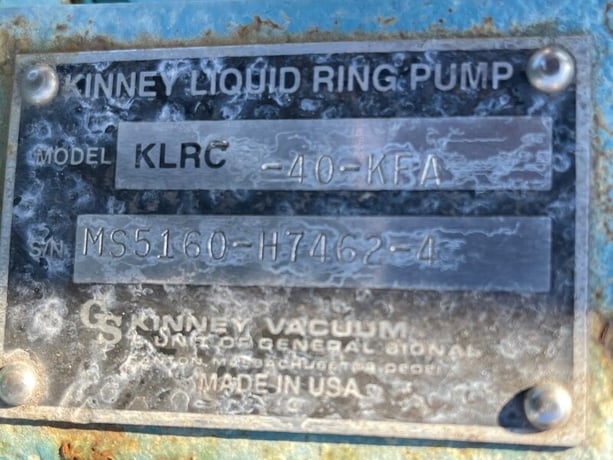 Kinney #KLRC-40-KFA, Liquid Ring Vacuum Pump, 5 HP, 1740 RPM, 60 HZ, TEFC-XP motor - Image 5