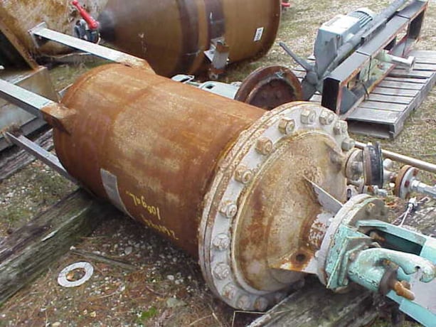100 gallon Pottstown Metal Weld, Carbon Steel Reactor, 24" Dia. x 4' T/T, 50/FV PSI @ 350°F, 150 PSI @ - Image 2