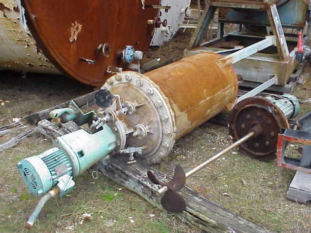 100 gallon Pottstown Metal Weld, Carbon Steel Reactor, 24" Dia. x 4' T/T, 50/FV PSI @ 350°F, 150 PSI @ - Image 4