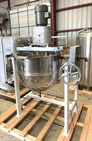 60 gallon Groen #DN/TA-60, Stainless Steel Double Motion Jacketed Mix Kettle w/ Tilt, 125 PSI @ 353°F jacket - Image 2