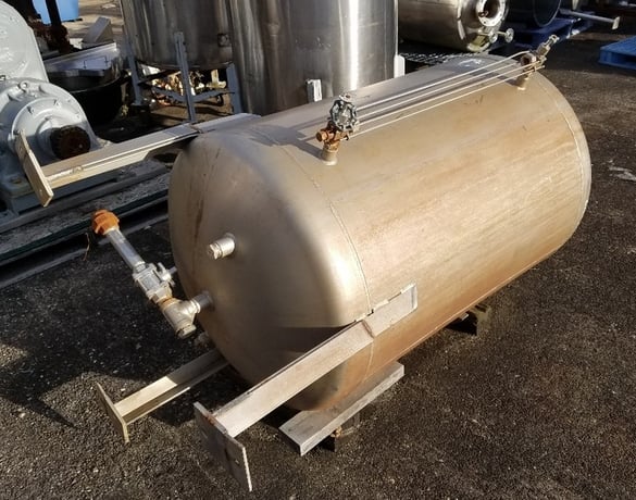 120 gallon Morton Machine Works Stainless Steel Vessel, 75 psi @ 350°F, 2' 6" dia. x 3' 2" T/T, Vertical - Image 3
