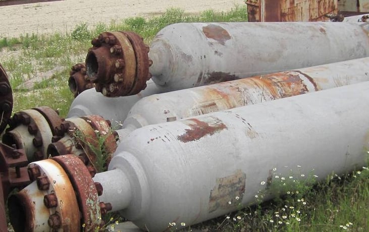 400 gallon 2000 psi, 22" diameter x 240" L, Carbon Steel High Pressure Vessel, 23' OAL - Image 1