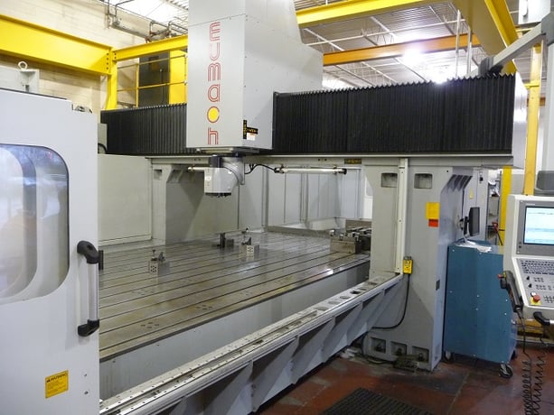 Eumach #DMV-5030, double column, bridge type, 205" X Travel, 122" Y Travel, 27" Z, Heidenhain CNC - Image 1