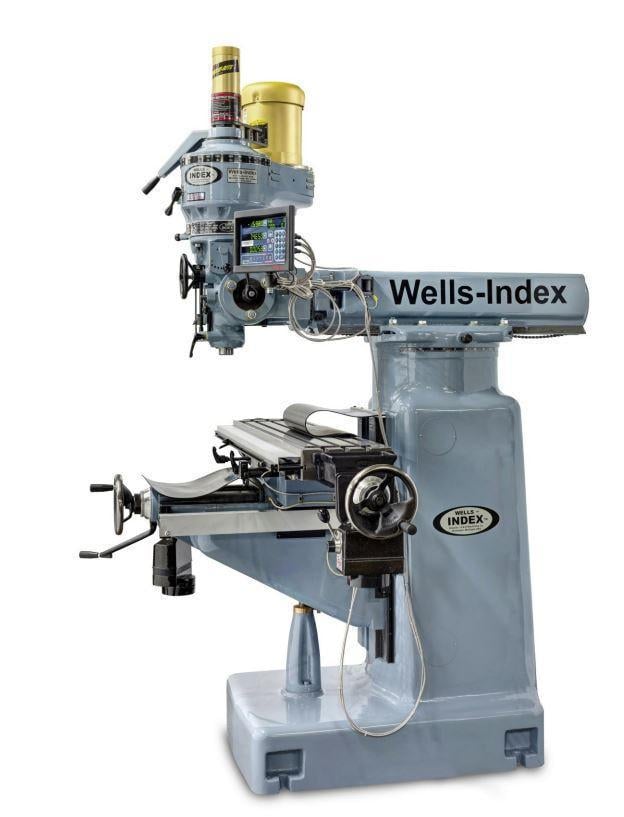 Wells-Index #847, vertical knee mill, 11" x 50" table, 2 HP, NEW - Image 2