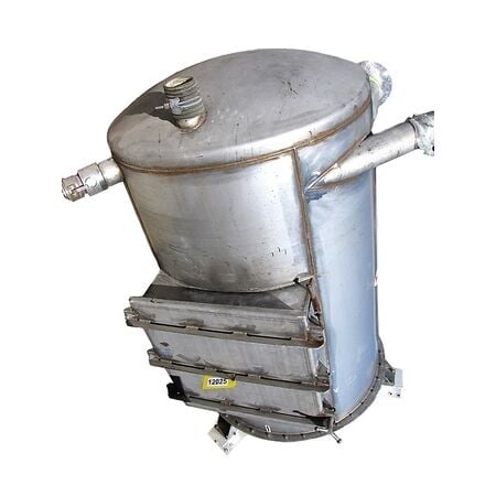 80 cu.ft., MAC Equipment, Stainless Steel Weigh Bin Receiver, 48" diameter x 114" OH x 74" straight side, 4" - Image 1