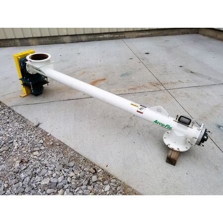 4" diameter x 6.1' long, Dynamic Air #495, Screw Feeder Accu-flo, Carbon Steel, 1/2 pitch, 6" discharge, 1 HP - Image 1