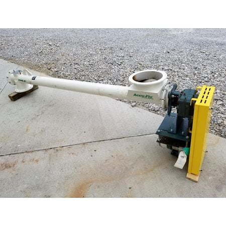 4" diameter x 6.1' long, Dynamic Air #495, Screw Feeder Accu-flo, Carbon Steel, 1/2 pitch, 6" discharge, 1 HP - Image 3