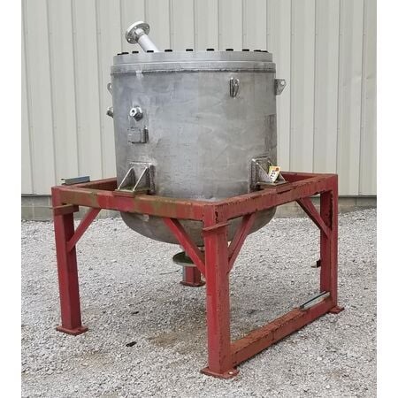 25 cu.ft. Stainless Steel Clyde Pressure Tank, 42" diameter x 34" straight side, 8" discharge, 7' OH - Image 3