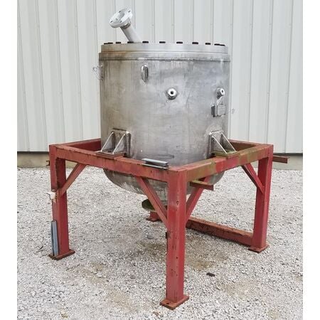 25 cu.ft. Stainless Steel Clyde Pressure Tank, 42" diameter x 34" straight side, 8" discharge, 7' OH - Image 4
