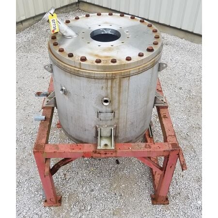 25 cu.ft. Clyde Pneumatic Conveying, Stainless Steel Pressure Tank, 42" diameter x 34" straight side, 8" - Image 4