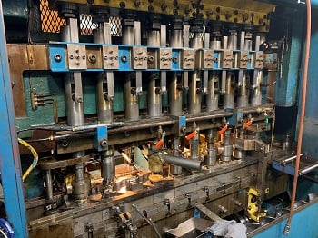 9 Ton, Waterbury-Farrel #2010-HT, ICOP Transfer Press, 10 Station, round plunger, 4.5" blank diameter, 1 5/8" - Image 2