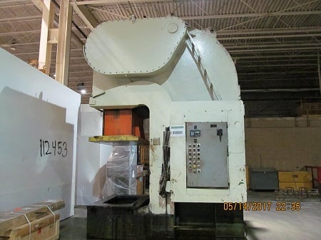 200 Ton, Usi-clearing #OBS-200-72-42, Gap Frame Press, 20" stroke, 72" x 42" bed, 6" adjustment, 25 SPM - Image 1