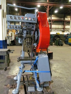 10 Ton, Bliss #18, Open Back Inclinable Double Action Press, 3-3/8" throat, 14-1/2" x 8-3/4" bed, 6-1/4" x - Image 1