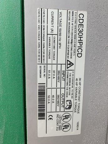 Robinson Renco #16DB30VF, 16" drawing deadblock, 30HP, Control Tech Commander AC dr - Image 8