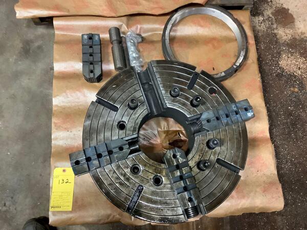 24" Manual 4-jaw chuck with 8" thru hole, A2-15 mount - Image 2