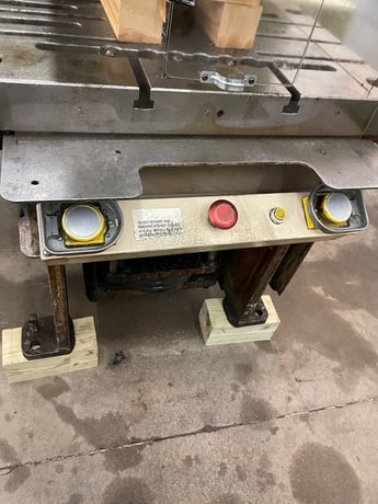 75 Ton, Cincinnati #75OBS, hydraulic gap frame press, 8" stroke, die cushion, Cincinnati tonnage and position - Image 5