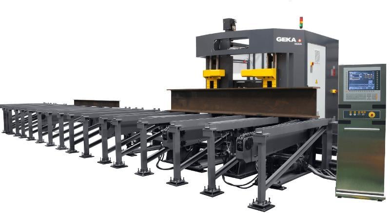 Geka #Sigma-110, CNC line for drilling, tapping, milling & scribing beams, tubes flat bars & angles, new - Image 1
