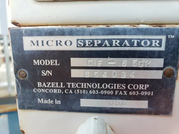 Bazell #CF-65G-2, Micro seperator, self cleaning, coolant cleaning system - Image 5