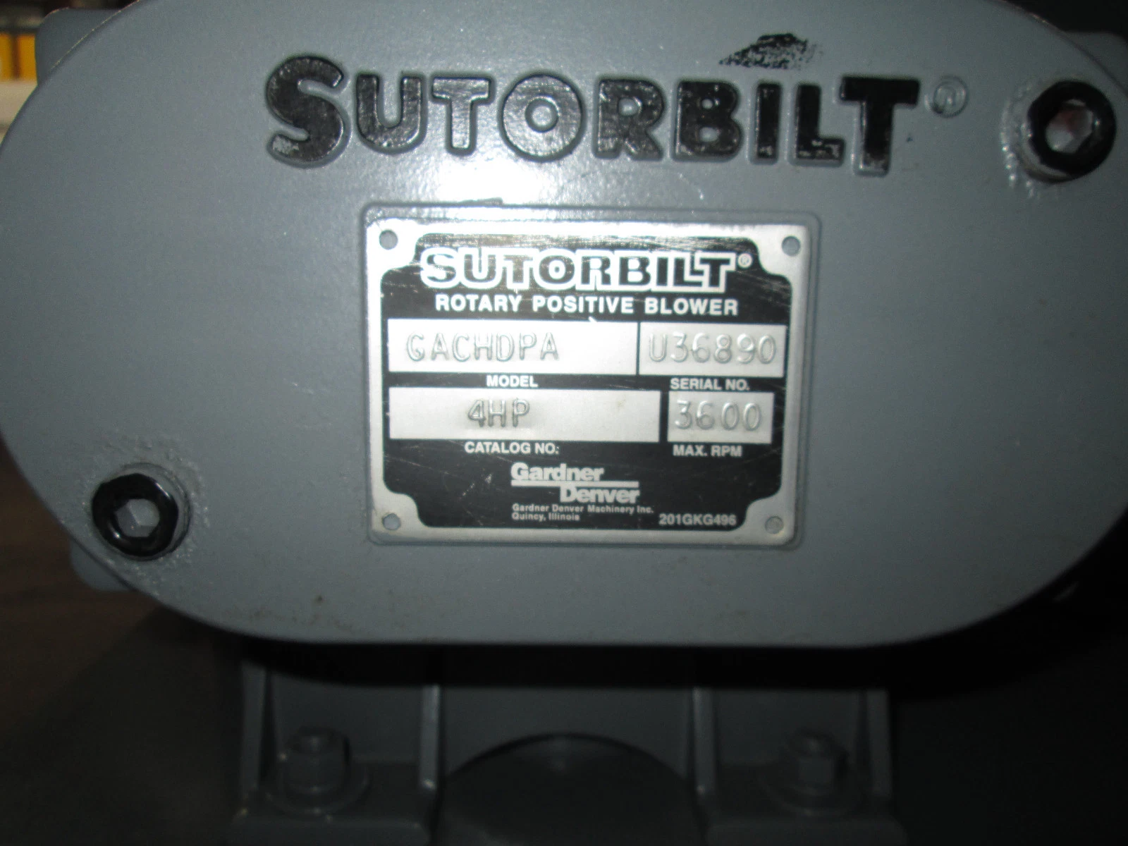 Sutorbilt Positive Displacement Pump and Motor, 15 HP, Single Phase - Image 6