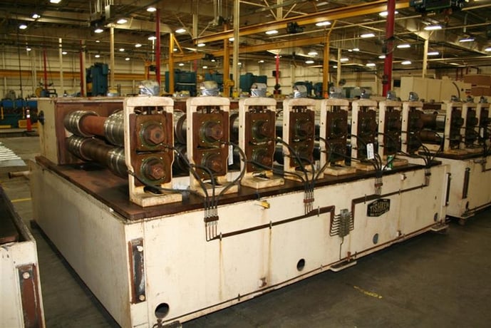 32 Stand, Tishken #32-XHW-4, Rollformer, 4 1/2' ' spindle diameter, 70" roll space, 18" horizontal center - Image 9