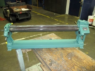 3' x 16 gauge 3 Roll Initial Pinch Roll on Stand, 36" width - Image 1