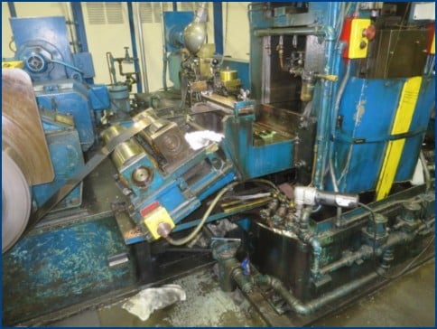 2.5" x 16" 3/4" x 8" Ruesch # N2421-B, 4 Hi Reversing Mill, mechanical adj., 400 FPM line speed, Mandrel - Image 7