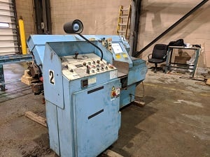 12" x 12" DoAll #C-305A, Vertical Band Saw, 1-1/4" x 144" saw, 350 FPM, front unload tray, hydraulic, coolant - Image 1
