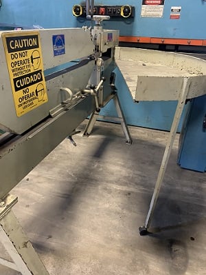 May Tool #MTC-52H, Circle Shear, 52" x 3/16", 14-1/2" throat, 37-1/2" tail stock, 350 RPM, 2001 - Image 1