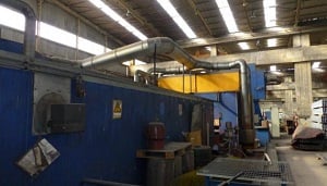 Gietart Shot Blasting Line, 78" x 2" x 20000 lb., entry roller conveyor, 2002 - Image 3