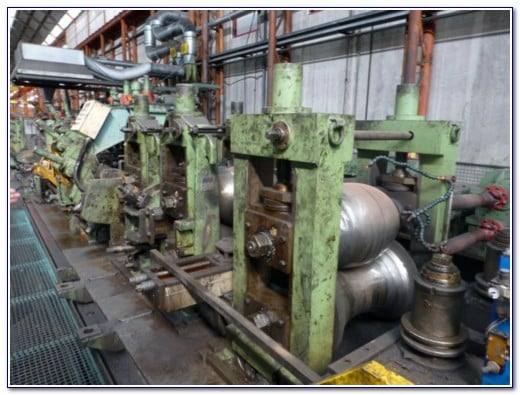 8.5" x 0.4" (219mm x 10mm) Voest Alpine, Rafted Cage Forming Tube Mill, 150mm shaft, 80 MPM, upgraded 2008 - Image 1