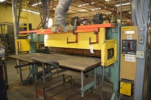 Tig Welder, 59" width, .250 diameter, 4 heads, 4 transformers 85 KVA Roman, controls & palm buttons - Image 1