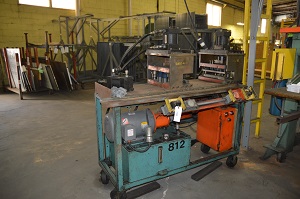 .25" Wire Trimmer and Bender, 3 hydraulic Head, 8' table length, hydraulic Pump and motor - Image 1