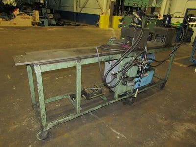 .25" Wire Trimmer and Bending, 2 head, with cylinders, hydraulic Pump and motor, 4' bed, palm button control - Image 2