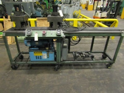 .25" Wire Trimmer and Bending, 2 head, with cylinders, hydraulic Pump and motor, 4' bed, palm button control - Image 4