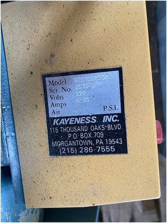 2" x 4" Kayeness, table top granulator, 1 HP, tray feed hopper, serial 9500-1 - Image 7