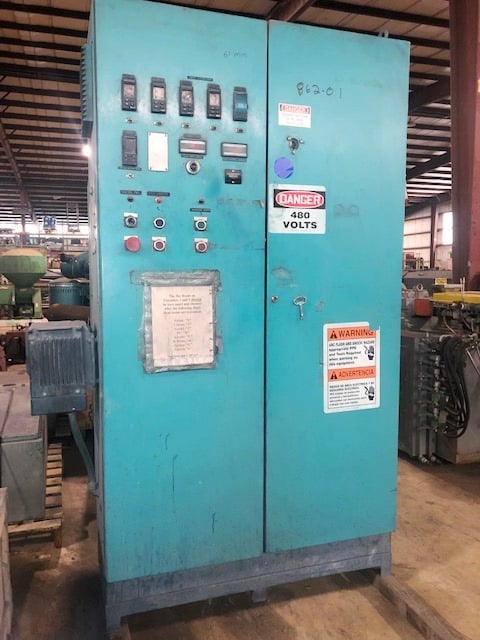 2.4" Gloucester, extruder, 32:1 L/D, side vented, top center feed throat, 1986 - Image 4