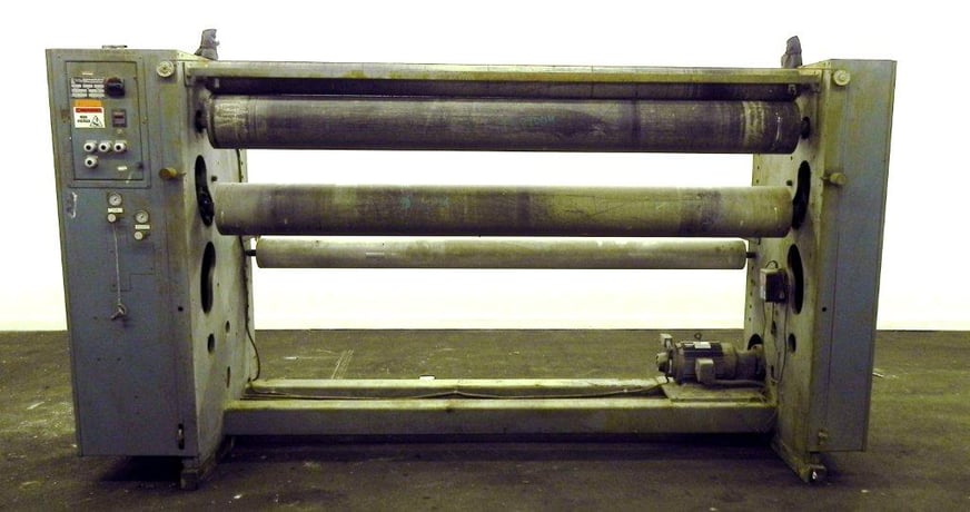 Battenfeld Gloucester, pull roll assembly, (2) 108" face x 10" dia rubber rolls, 1995 - Image 3