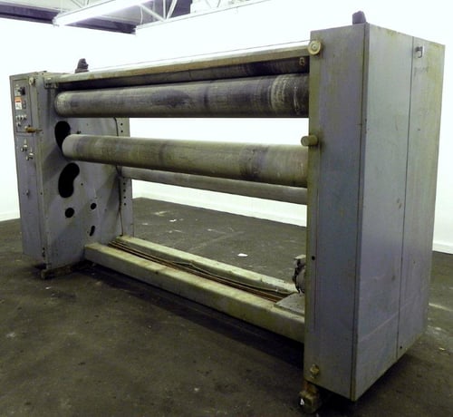 Battenfeld Gloucester, pull roll assembly, (2) 108" face x 10" dia rubber rolls, 1995 - Image 4