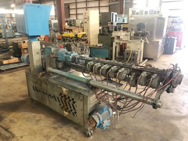 Leistritz, counter rotating twin screw extruder, 30mm, 42:1 L/D, elec.heated, air cooled, 1987 - Image 3