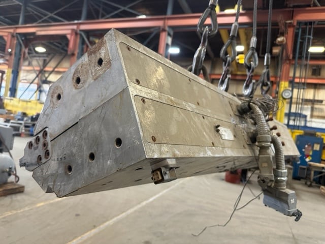 72" Allied Duraflow #AHM-100, flex lip sheet extrusion die, back center feed - Image 3