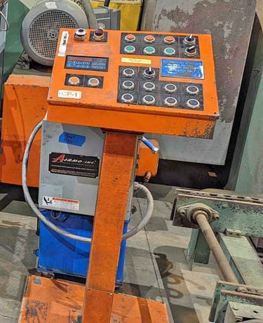 .187" Komo, tube straightener & cut-off machine, entry powered feed rolls, 1998 - Image 6