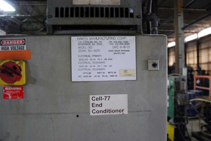 3" Haven #912, double end facer, 6"-60" length, .120" thick, 80 psi 4 pneumatic bar - Image 9