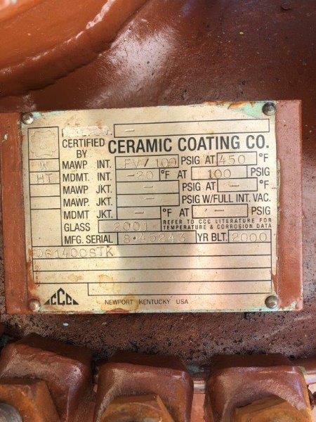 1000 gallon Pfaudler, glass lined reactor - Image 6