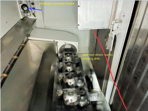 Chiron #DZ-15K-IWW-Magnum, (2) 24 automatic tool changer, 25" X, 16" Y, 14" Z, 12000 RPM, HSK 63, 4-Axis, - Image 4